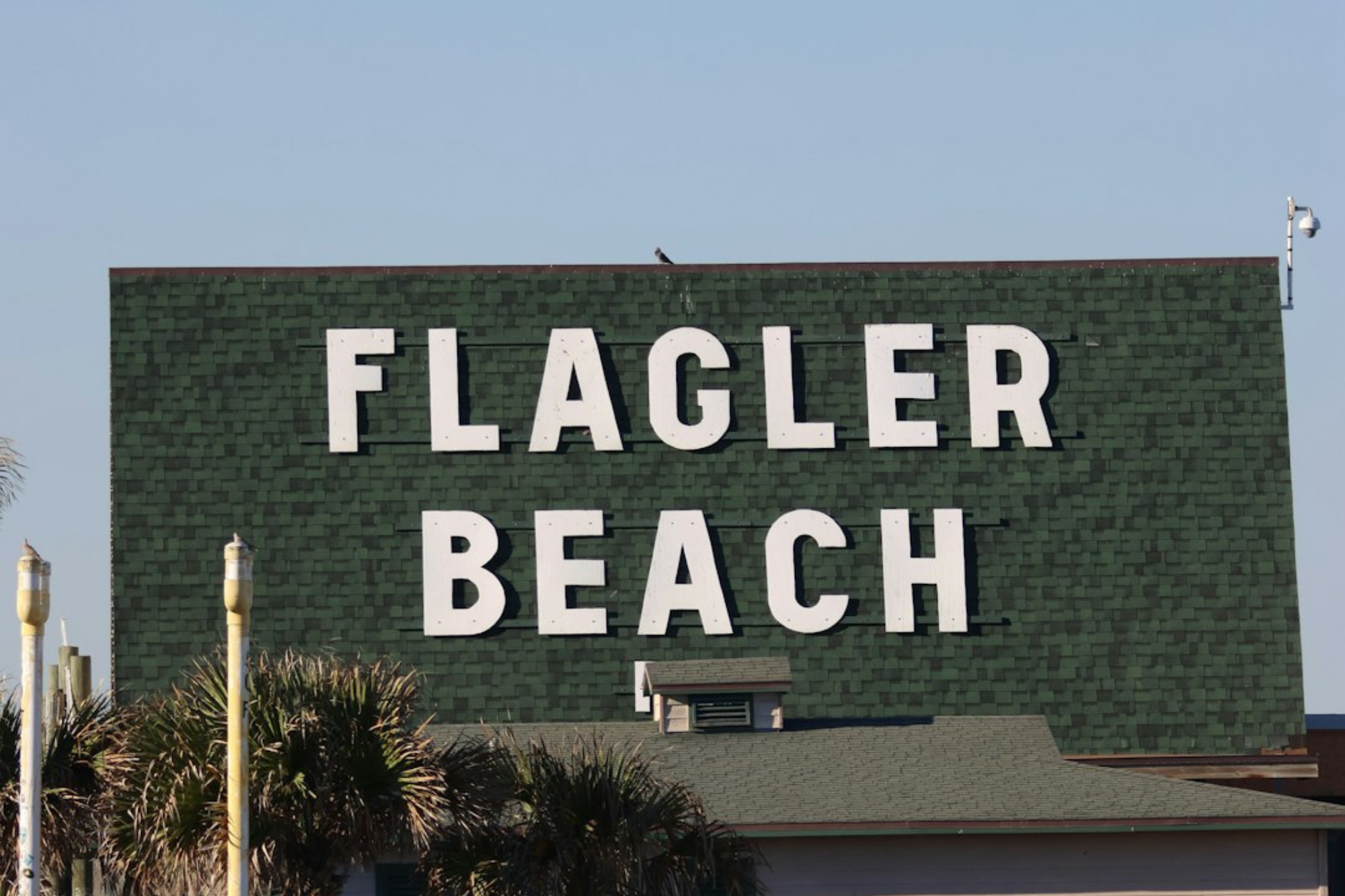 a large sign on the side of a building